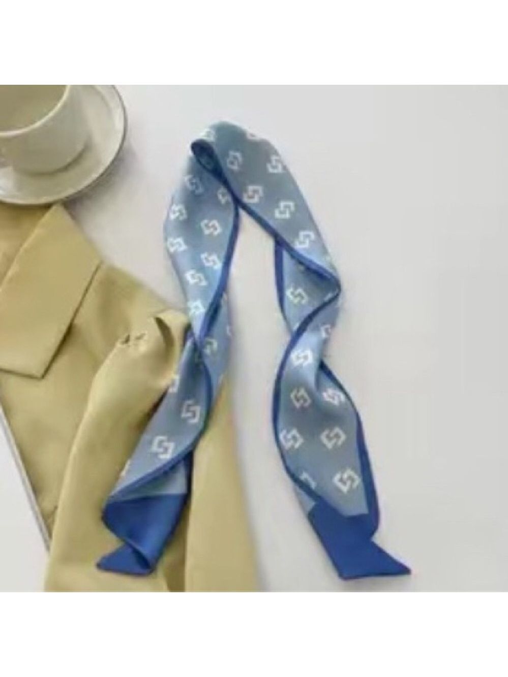 Trendy Printed Skinny Scarf Long Ribbon Twilly